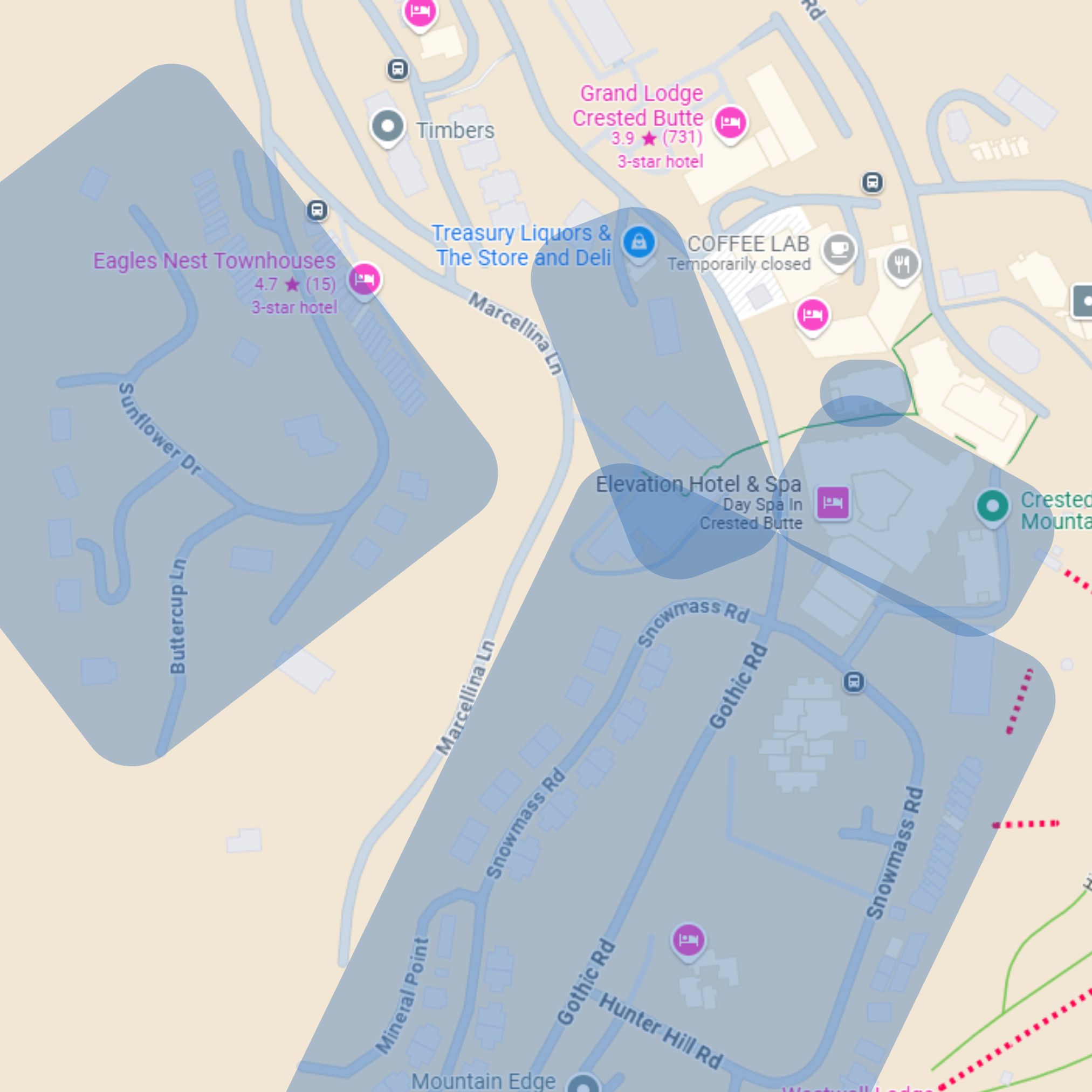 Map of the area that will be affected by the water main break for October 28, 2024.